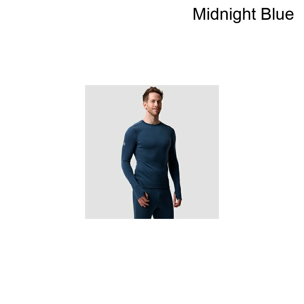 (取寄) バックカントリー メンズ RWS メリノ ベースレイヤー— クルー トップ - メンズ Backcountry men Cedars RWS Merino Mid-Wt Baselayer Crew Top - Men's Midnight Blue