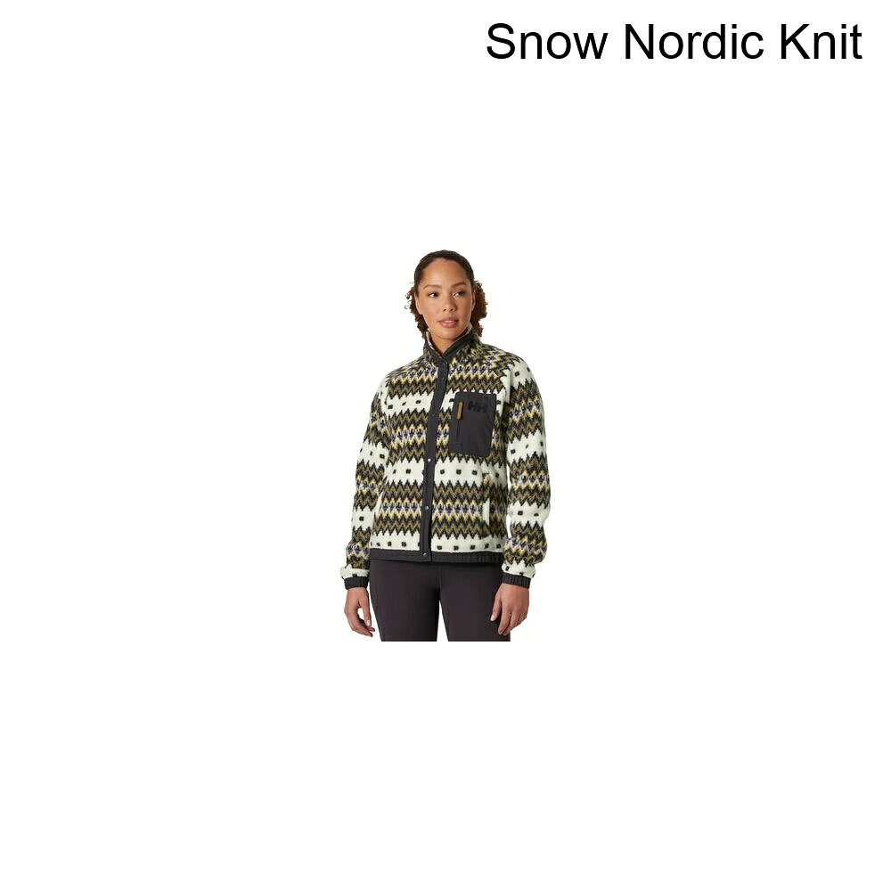 (取寄) ヘリーハンセン レディース インペリアル プリンテッド パイル スナップ ジャケット - ウィメンズ Helly Hansen women Imperial Printed Pile Snap Jacket - Women's Snow Nordic Knit