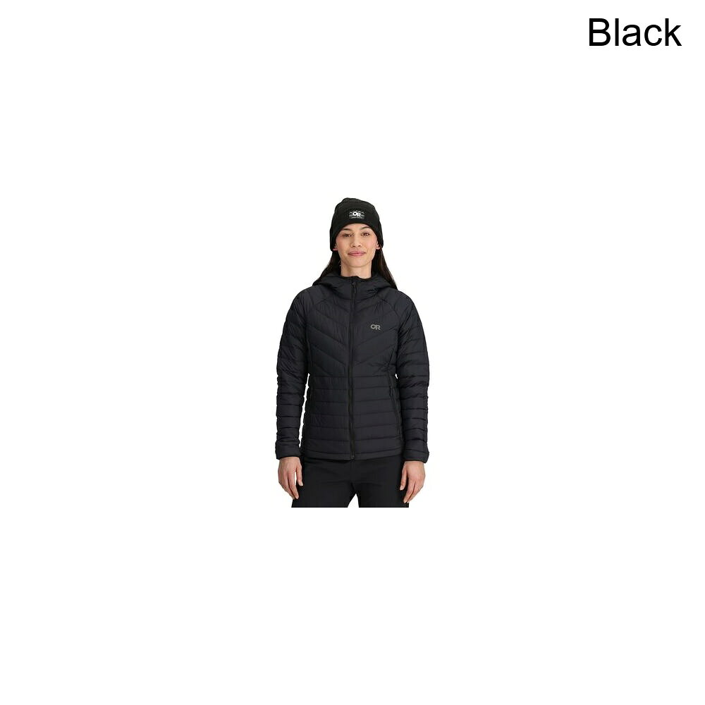 (取寄) アウトドア リサーチ レディース トランセンデント ダウン フーデット ジャケット - ウィメンズ Outdoor Research women Transcendent Down Hooded Jacket - Women's Black