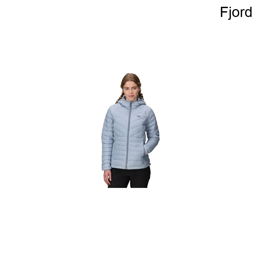 (取寄) アウトドア リサーチ レディース トランセンデント ダウン フーデット ジャケット - ウィメンズ Outdoor Research women Transcendent Down Hooded Jacket - Women's Fjord