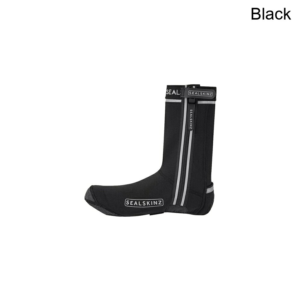 (取寄) シールスキンズ オール ウェザー レッド オープン-ソール サイクル オーバーシュー SealSkinz Barsham All Weather LED Open-Sole Cycle Overshoe Black