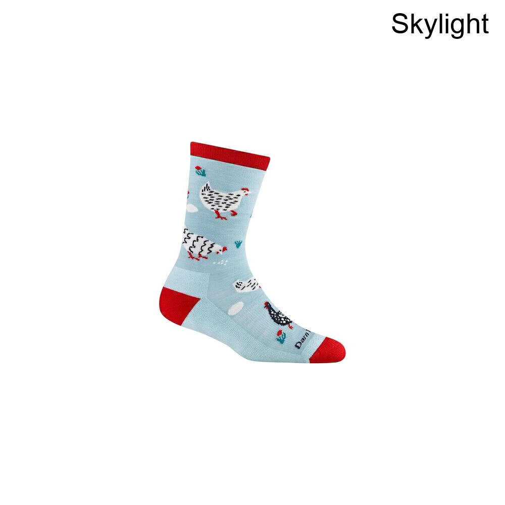 (取寄) ダーンタフ レディース マザー クラッカー クルー ライトウェイト ソック + クッション - ウィメンズ Darn Tough women Mother Clucker Crew Lightweight Sock + Cushion - Women's Skylight