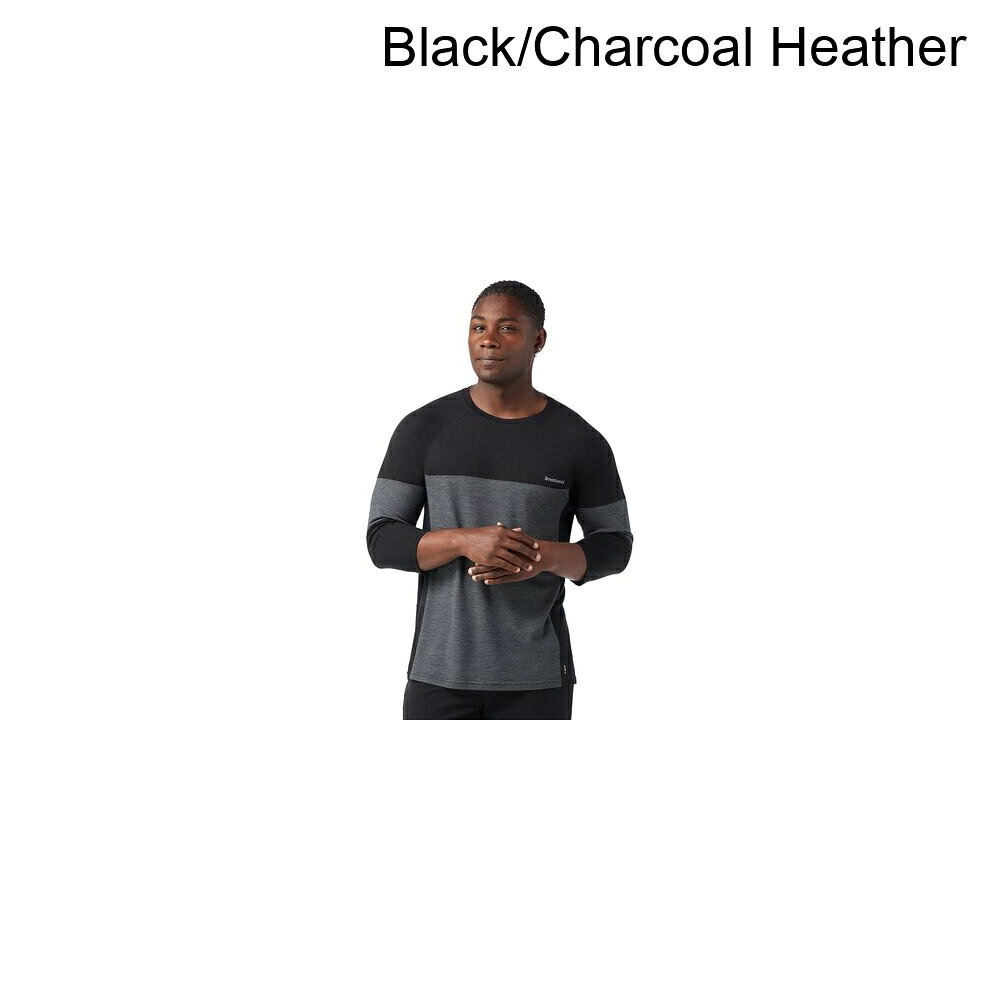 (取寄) スマートウール メンズ マウンテン バイク 3/4-スリーブ ジャージ - メンズ Smartwool men Mountain Bike 3/4-Sleeve Jersey - Men's Black/Charcoal Heather