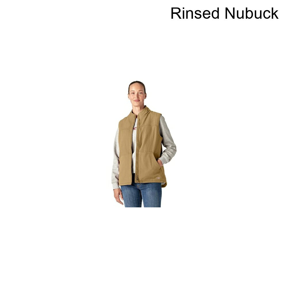 (取寄) ディッキーズ レディース シェルパ ダック ベスト - ウィメンズ Dickies women Sherpa Duck Vest - Women's Rinsed Nubuck