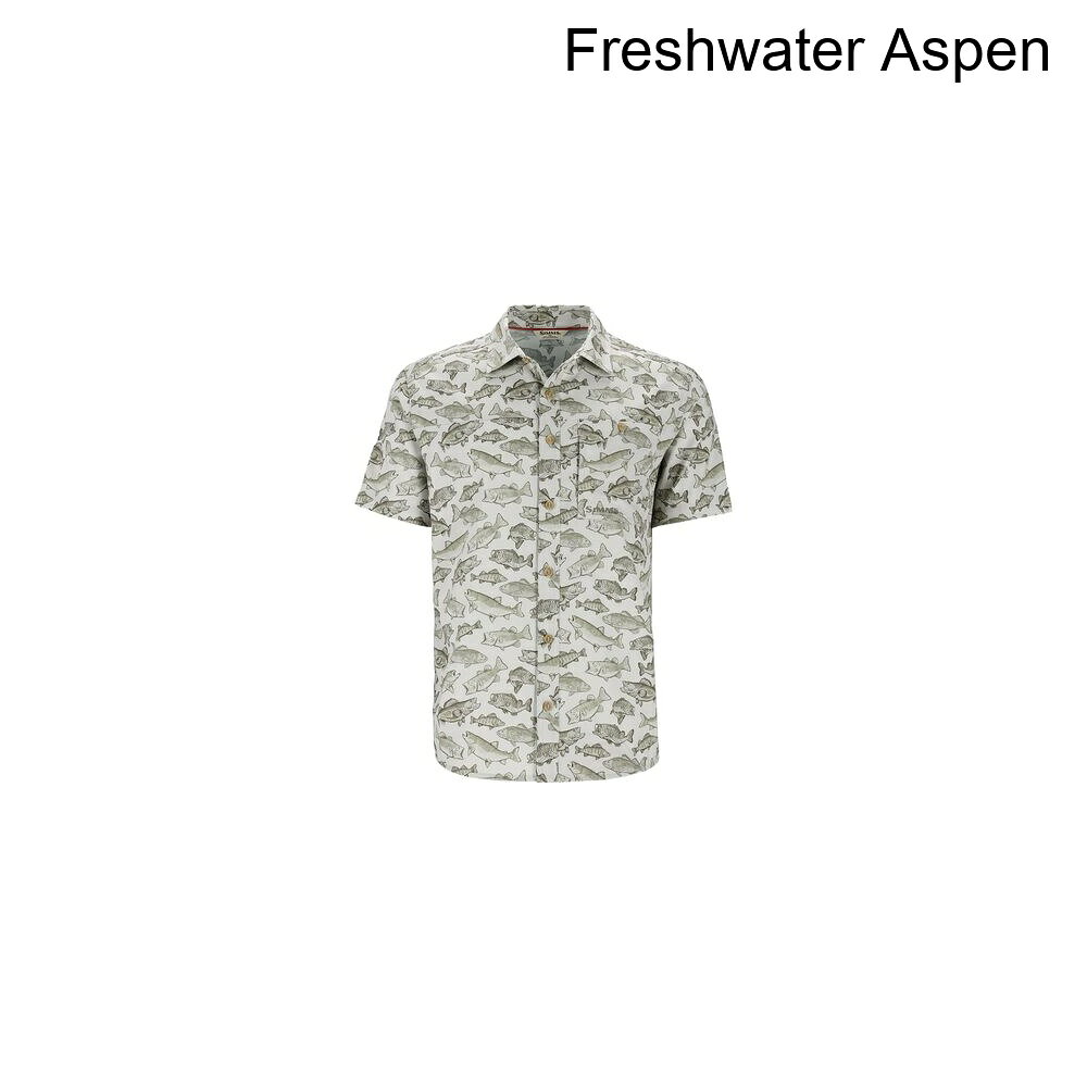 (取寄) シムス メンズ シムズ チャレンジャー ショートスリーブ シャツ - メンズ Simms men Simms Challenger Short-Sleeve Shirt - Men's Freshwater Aspen