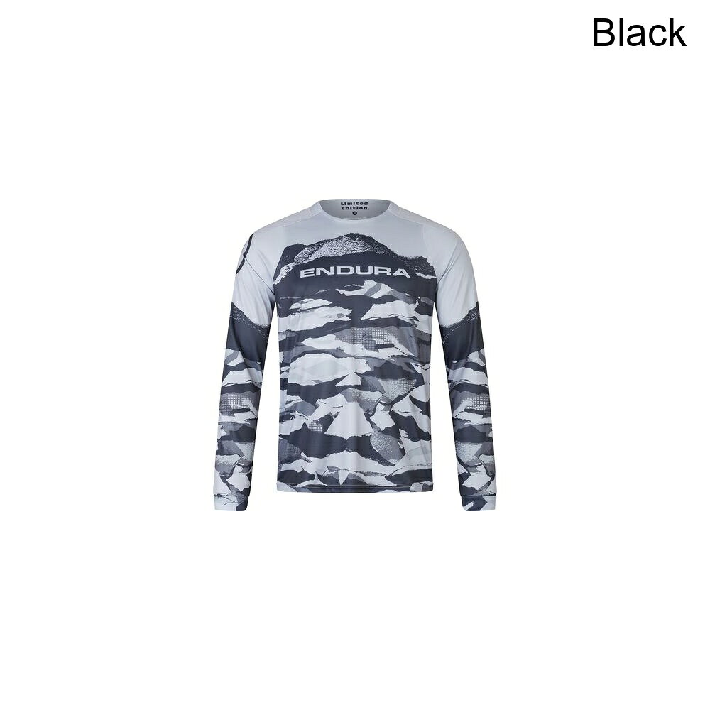 (取寄) エンデューラ メンズ マウンテン カモ Ltd プリンテッド ロング-スローブ T-シャツ - メンズ Endura men Mountain Camo LTD Printed Long-Sleeve T-Shirt - Men's Black