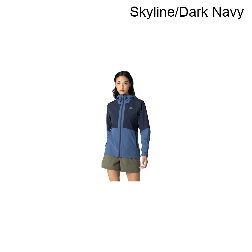 (取寄) アウトドア リサーチ レディース フェロッシー フーデット ジャケット - ウィメンズ Outdoor Research women Ferrosi Hooded Jacket - Women's Skyline/Dark Navy