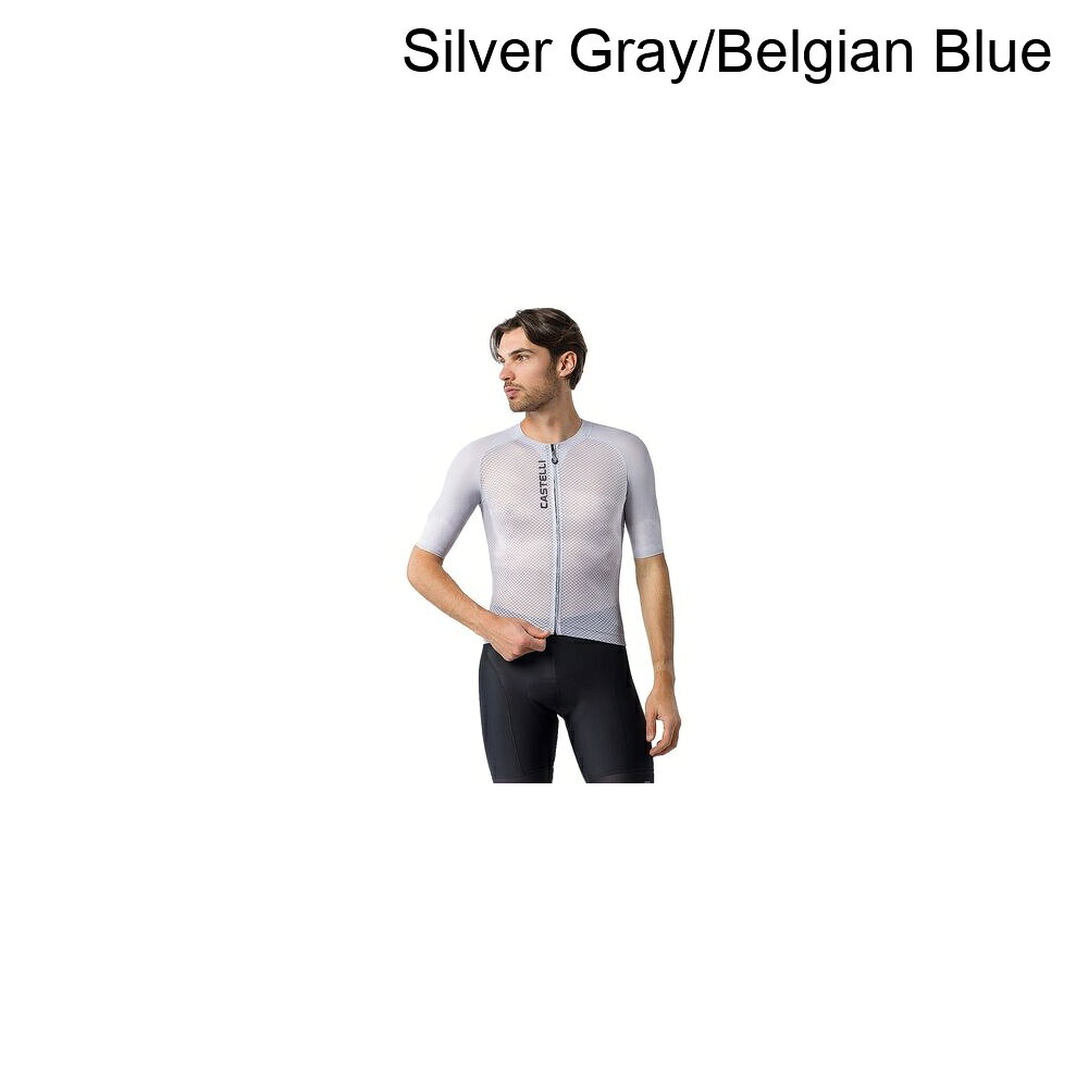 (取寄) カステリ メンズ クライマーズ A/C リミテッド エディション ジャージ - メンズ Castelli men Climber's A/C Limited Edition Jersey - Men's Silver Gray/Belgian Blue
