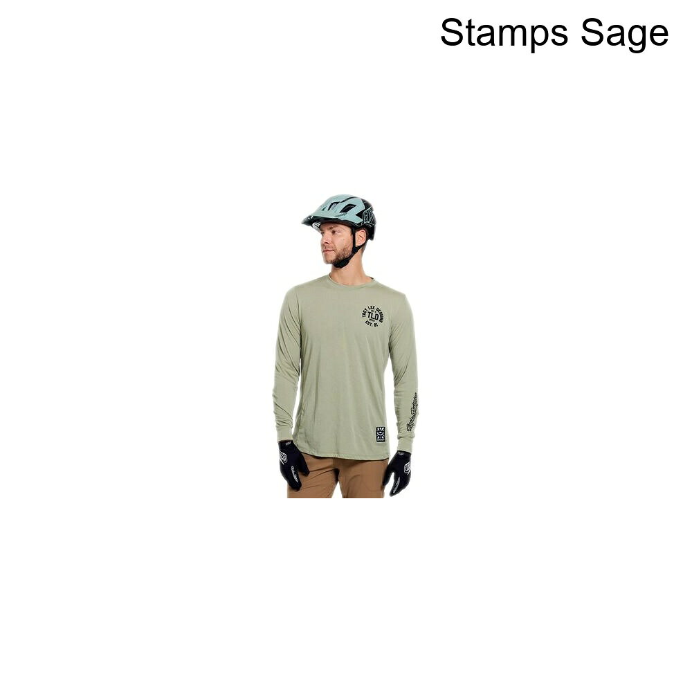 (取寄) トロイリーデザインズ メンズ スカイライン ロング-スローブ ライド T-シャツ - メンズ Troy Lee Designs men Skyline Long-Sleeve Ride T-Shirt - Men's Stamps Sage