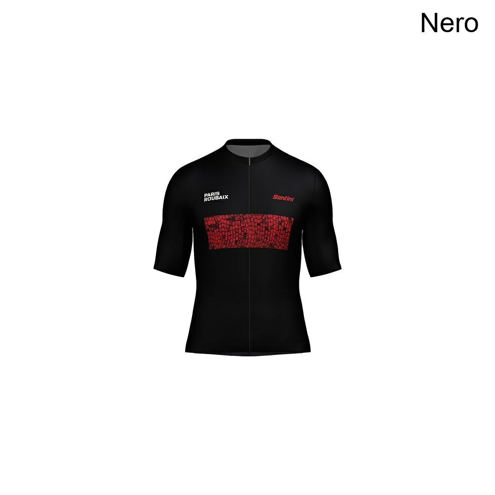 (取寄) サンティーニ メンズ ショートスリーブ ジャージ - メンズ Santini men Paris-Roubaix Short-Sleeve Jersey - Men's Nero