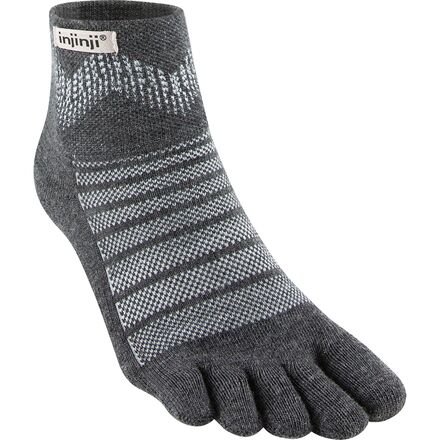 (取寄) インジンジ メンズ アウトドア ミッドウエイト ウール ミニ クルー ソック - メンズ Injinji men Outdoor Midweight Wool Mini Crew Sock - Men's Slate