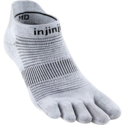 (取寄) インジンジ ラン ライトウェイト ノーショー ソック Injinji Run Lightweight No-Show Sock Gray