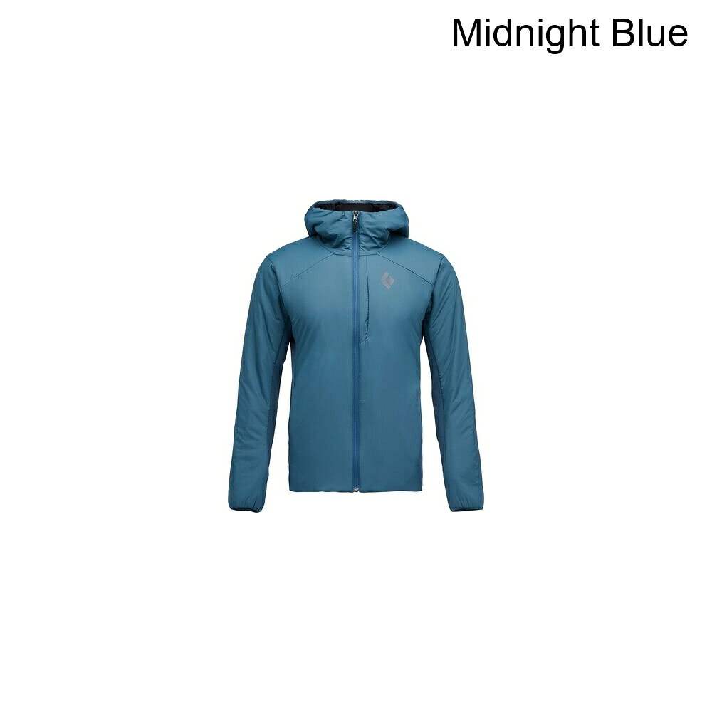 (取寄) ブラックダイヤモンド メンズ ファースト ライト ハイブリット フーデット ジャケット - メンズ Black Diamond men First Light Hybrid Hooded Jacket - Men's Midnight Blue sweetrag-18430485 スウィートラグ パッケージ画像