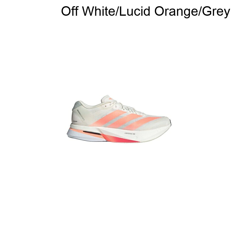 (取寄) アディダス メンズ アディゼロ ボストン 13 ランニング シューズ - メンズ Adidas men Adizero Boston 13 Running Shoe - Men's Off White/Lucid Orange/Grey