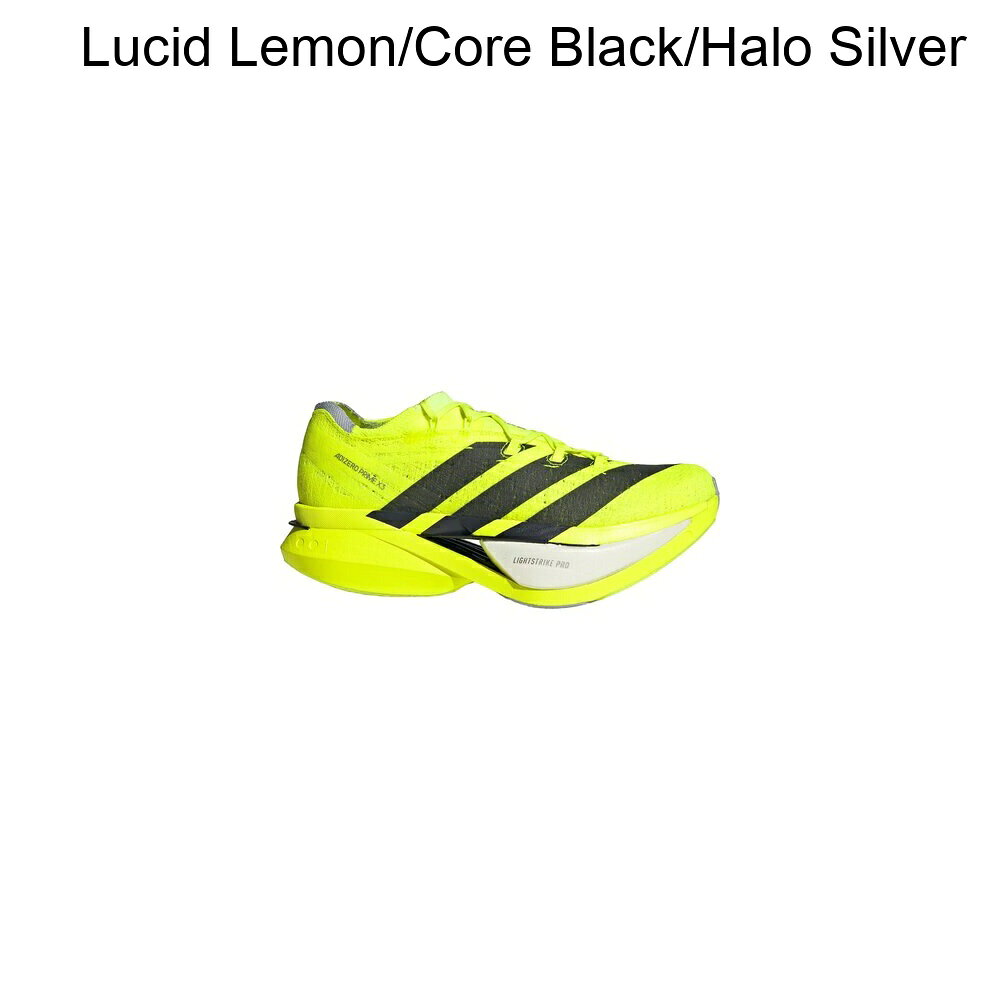 (取寄) アディダス アディゼロ プライム X3 ストラング ランニング シューズ Adidas Adizero Prime X3 Strung Running Shoe Lucid Lemon/Core Black/Halo Silver
