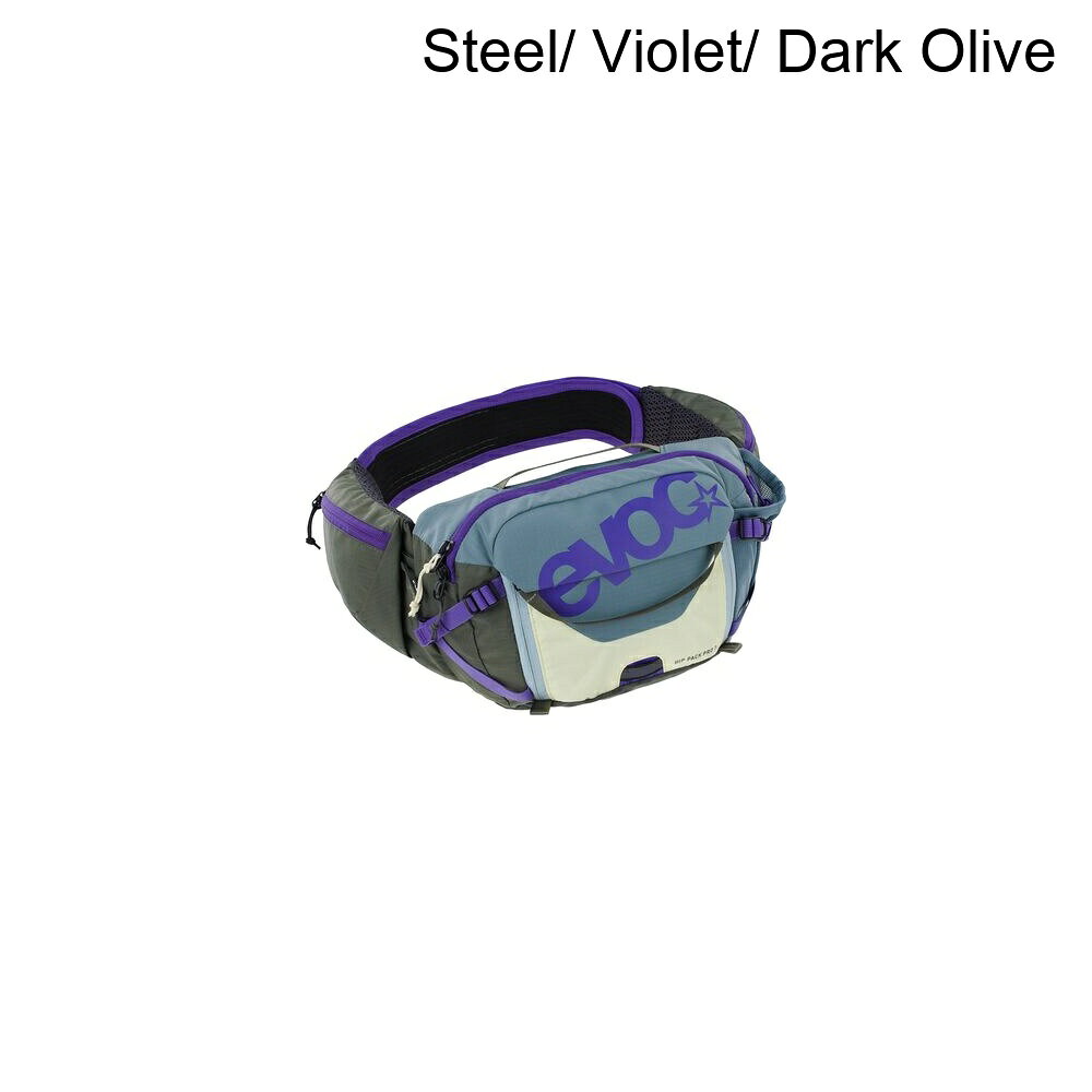 (取寄) イーボック ヒップ パック プロ 3 + 1.5L ブラダー Evoc Hip Pack Pro 3 + 1.5L Bladder Steel/ Violet/ Dark Olive