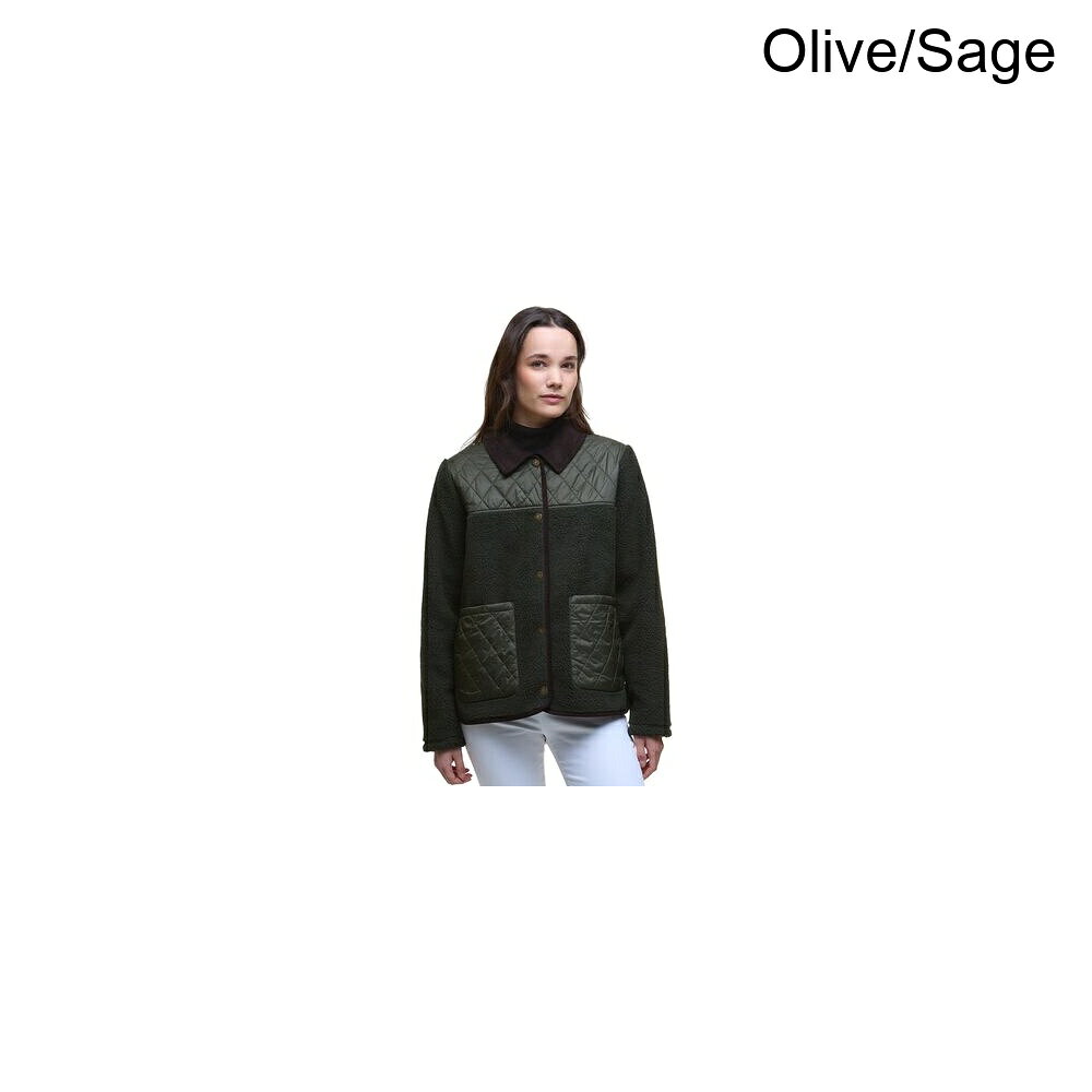(取寄) バブアー レディース ローレル フリース ジャケット - ウィメンズ Barbour women Laurel Fleece Jacket - Women's Olive/Sage