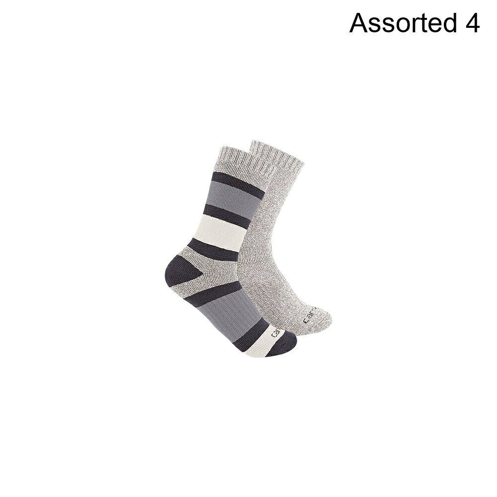 (取寄) レディース ヘビーウェイト クルー ソック - 2-パック - ウィメンズ Carhartt Gloves women Heavyweight Crew Sock - 2-Pack - Women's Assorted 4