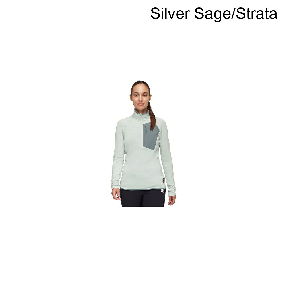 (取寄) マムート レディース アエナジー ライト ml 1/2-ジップ プルオーバー - ウィメンズ Mammut women Aenergy Light ML 1/2-Zip Pullover - Women's Silver Sage/Strata