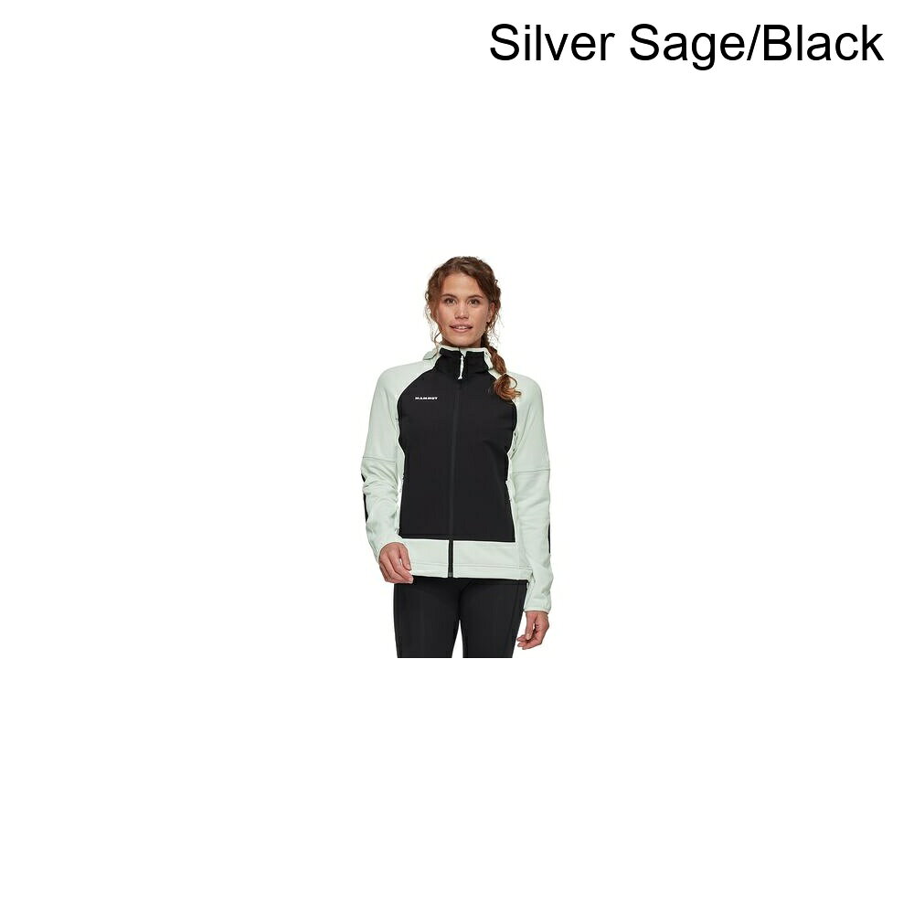 (取寄) マムート レディース メイソン ml フーデット ジャケット - ウィメンズ Mammut women Massone ML Hooded Jacket - Women's Silver Sage/Black