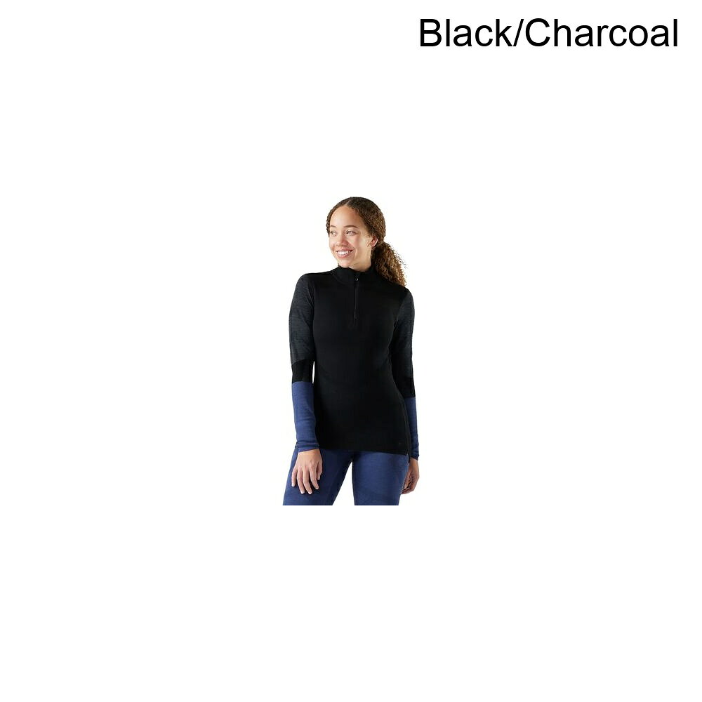 (取寄) スマートウール レディース イントラニット サーマル メリノ カラーブロック 1/4-ジップ トップ - ウィメンズ Smartwool women Intraknit Thermal Merino Colorblock 1/4-Zip Top - Women's Black/Charcoal