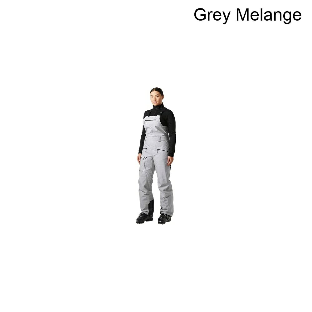 (取寄) ヘリーハンセン レディース パウダークイーン ビブ 2.0 パンツ - ウィメンズ Helly Hansen women Powderqueen Bib 2.0 Pant - Women's Grey Melange