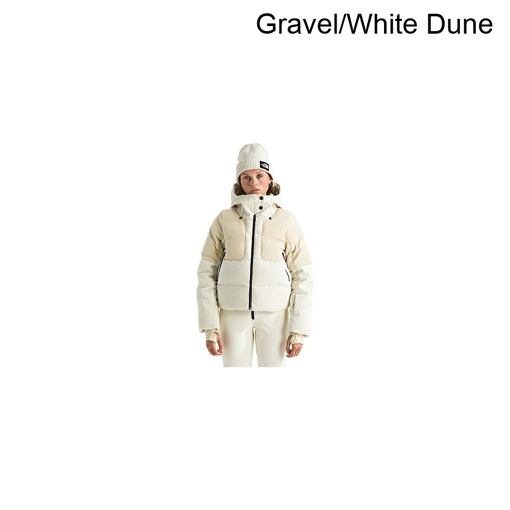 (取寄) ノースフェイス レディース コールド スペル クロップド ダウン コーデュロイ ジャケット - ウィメンズ The North Face women Cold Spell Cropped Down Corduroy Jacket - Women's Gravel/White Dune