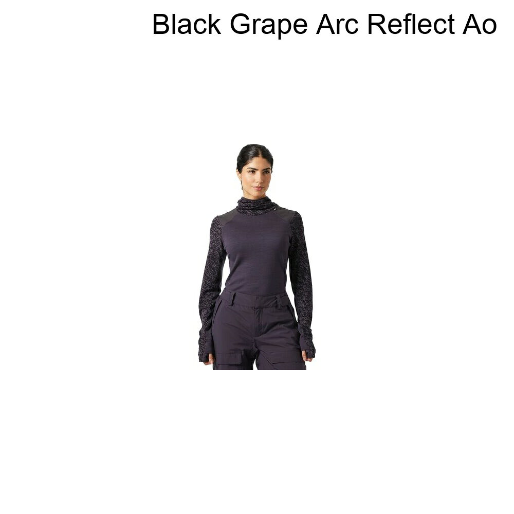 (取寄) ヘリーハンセン レディース リファ メリノ ブーディ - ウィメンズ Helly Hansen women Lifa Merino MidBlc Hoodie - Women's Black Grape Arc Reflect Ao