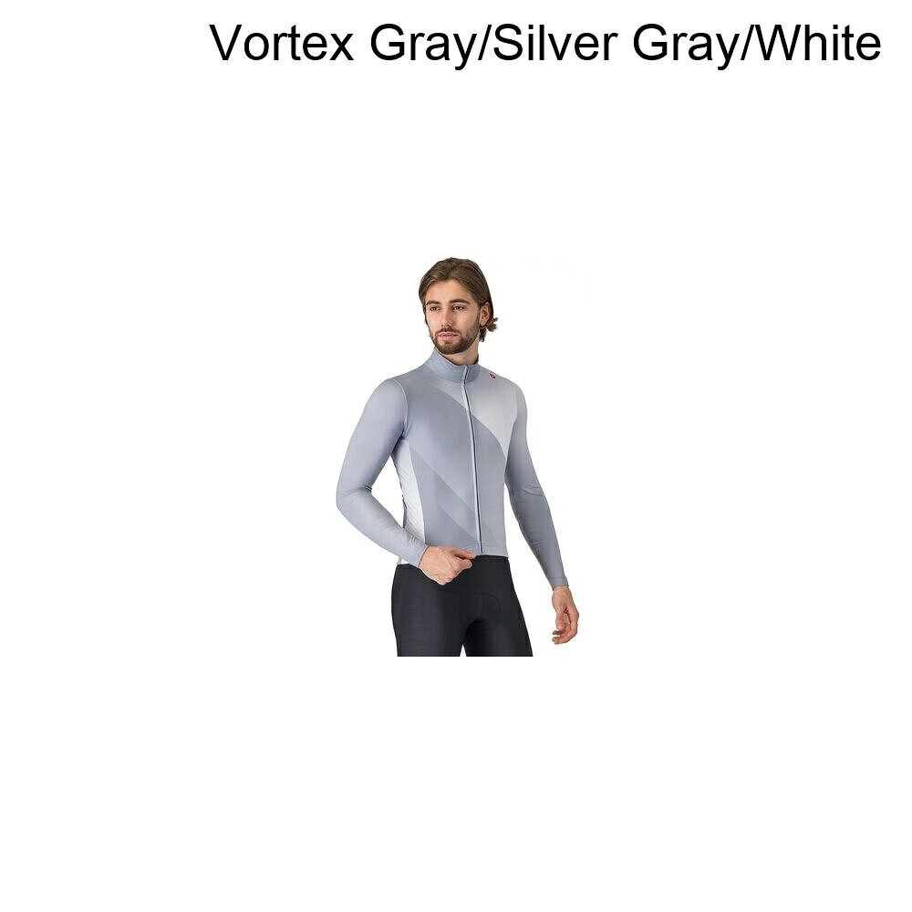 (取寄) カステリ メンズ アンプリファイ サーマル ジャージ - メンズ Castelli men Amplify Thermal Jersey - Men's Vortex Gray/Silver Gray/White