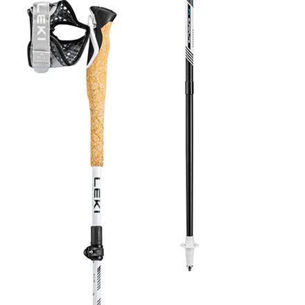 (取寄) レキ クロストレイル Fx スーパーライト コンパクト トレッキング ポールズ LEKI Crosstrail Fx Superlite Compact Trekking Poles White/Black