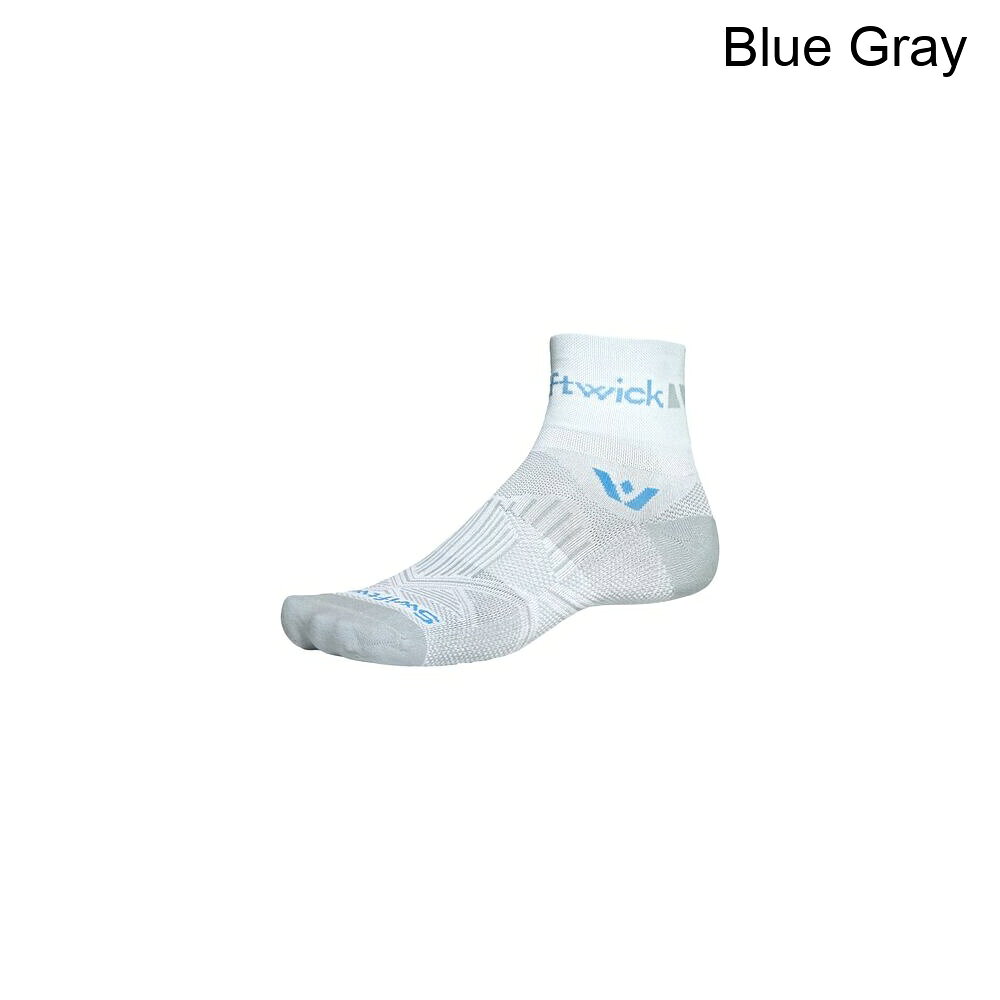(取寄) スウィフトウィック アスパイヤー クオーター クルー ソック Swiftwick Aspire Quarter Crew Sock Blue Gray