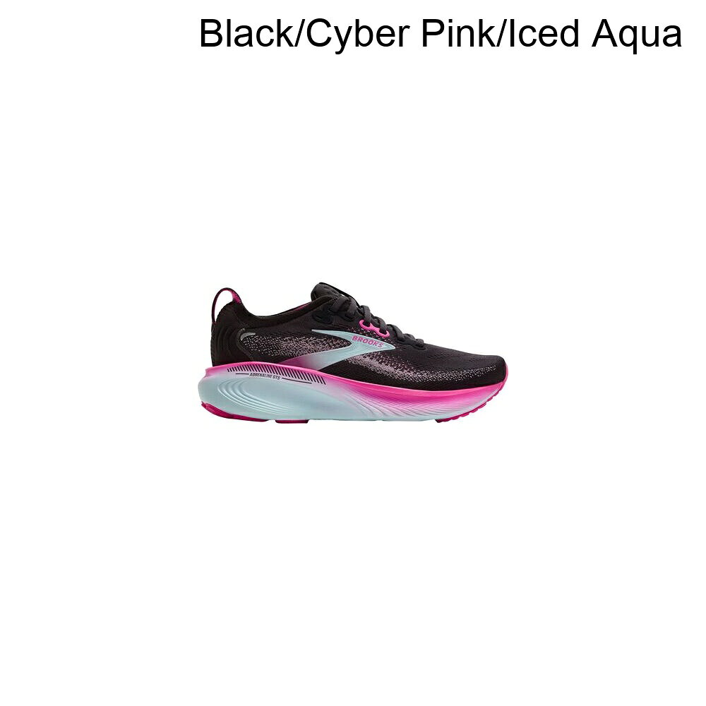 (取寄) ブルックス レディース アドレナリン GTS 25 ランニング シューズ - ウィメンズ Brooks women Adrenaline GTS 25 Running Shoe - Women's Black/Cyber Pink/Iced Aqua