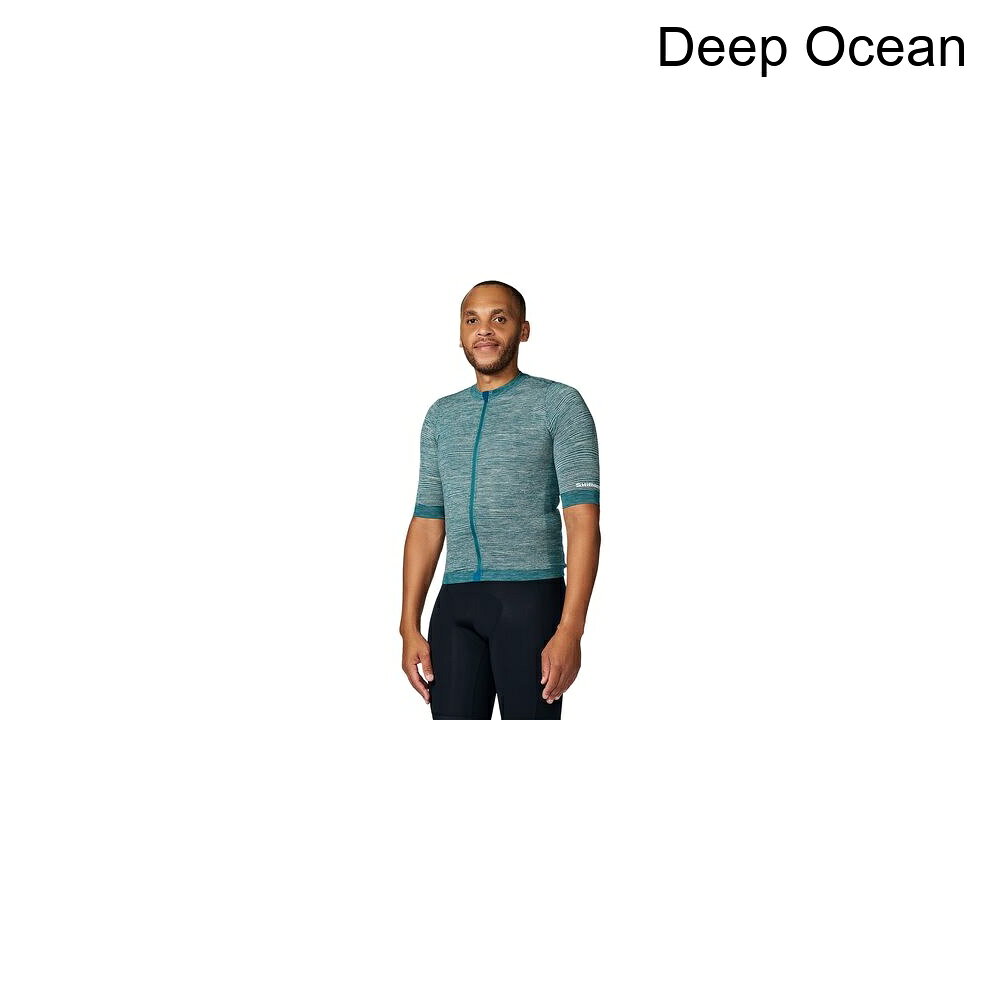 (取寄) シマノ メンズ イバルブ テラ シームレス ショート スリーブ ジャージ - メンズ Shimano men Evolve Terra Seamless Short Sleeve Jersey - Men's Deep Ocean