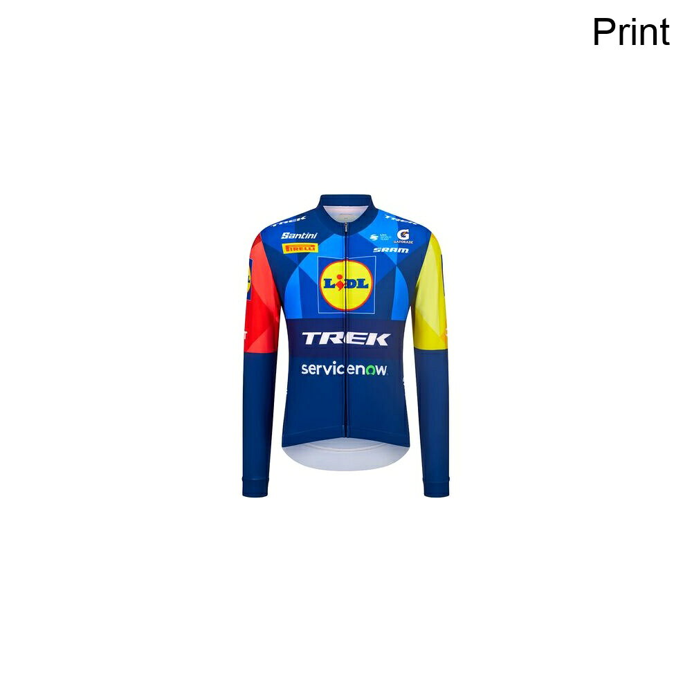 (取寄) サンティーニ メンズ トレック レプリカ ロング-スローブ ジャージ - メンズ Santini men Lidl Trek Replica Long-Sleeve Jersey - Men's Print