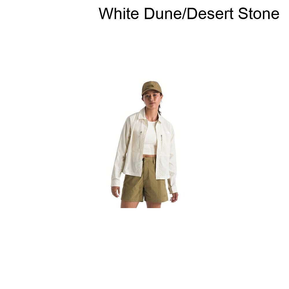 (取寄) ノースフェイス レディース トレイル ロング-スローブ シャツ - ウィメンズ The North Face women Trail LIGHTRANGE Long-Sleeve Shirt - Women's White Dune/Desert Stone
