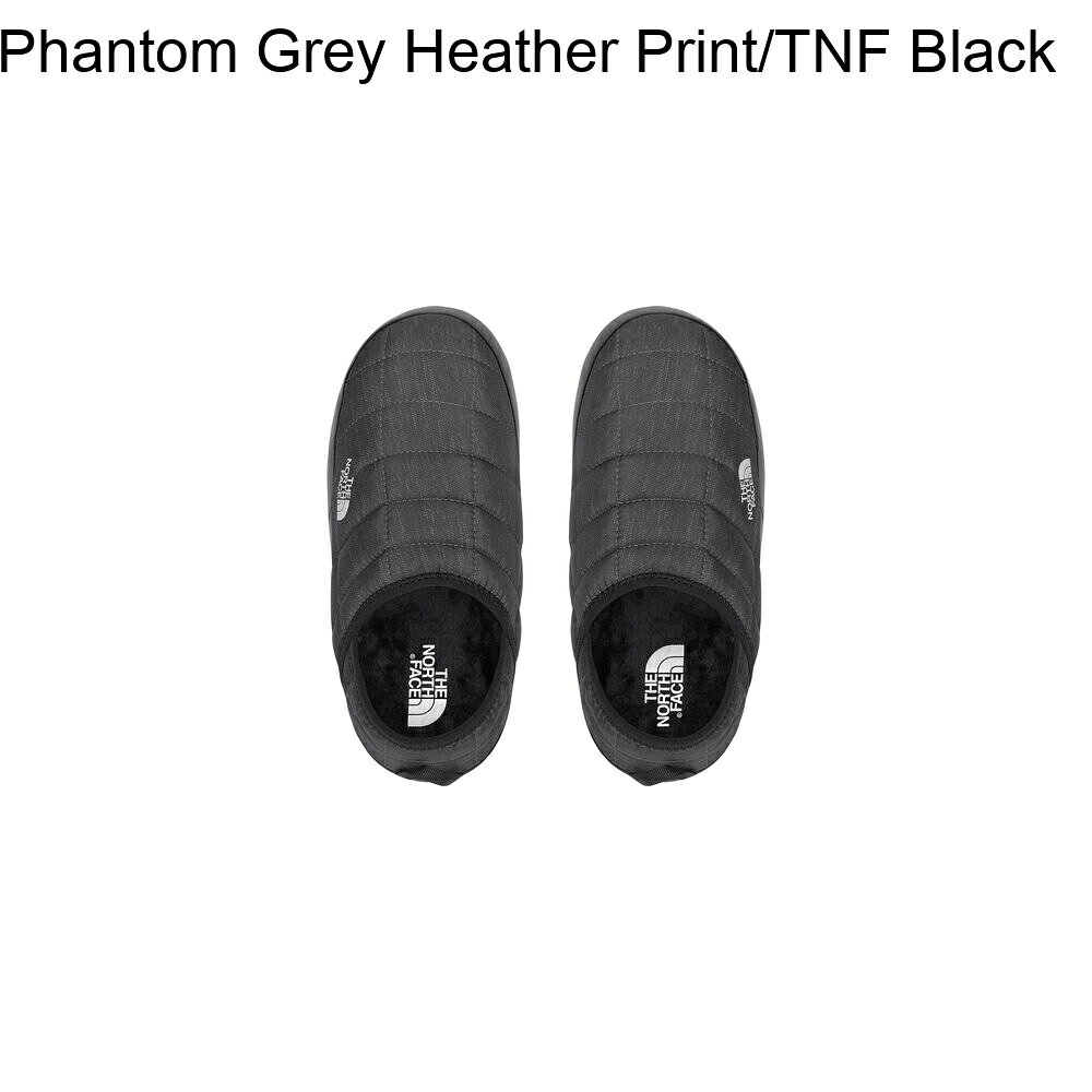 スウィートラグの(取寄) ノースフェイス レディース サーモボール トラクション ミュール V シューズ - ウィメンズ The North Face women Thermoball Traction Mule V Shoe - Women's Phantom Grey Heather Print/TNF Black｜アングル2