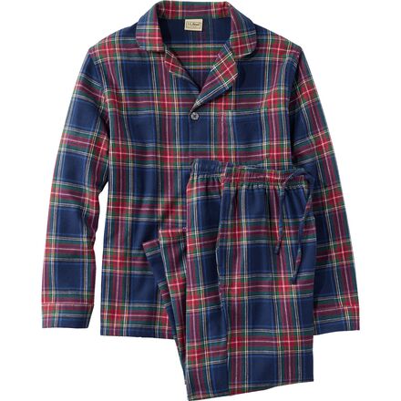 (取寄) エルエルビーン メンズ スコッチ プレイド フランネル パジャマ - メンズ L.L.Bean men Scotch Plaid Flannel Pajamas - Men's Navy Stewart