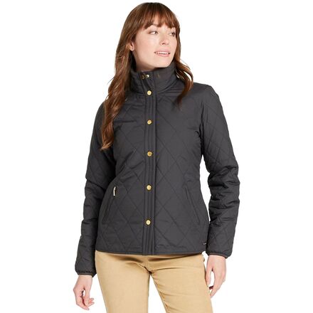 Coat - (取寄) エルエルビーン レディース ビーンズ コージー キルテッド ジャケット - ウィメンズ L.L.Bean women Bean's Cozy Quilted Jacket - Women's Darkest Gray