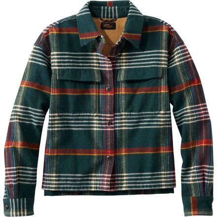 Rakuten - (取寄) エルエルビーン レディース シグニチャー 1933 チャミ パターン シャツ ジャケット - ウィメンズ L.L.Bean women Signature 1933 Chamois Pattern Shirt Jacket - Women's Deepest Green Plaid