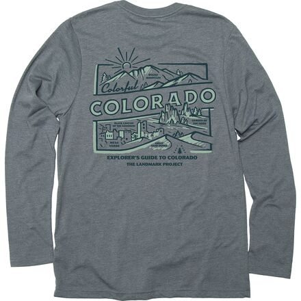 (取寄) ランドマークプロジェクト エクスプロア コロラド ロング-スローブ ポケット T-シャツ Landmark Project Explore Colorado Long-Sleeve Pocket T-Shirt Manatee