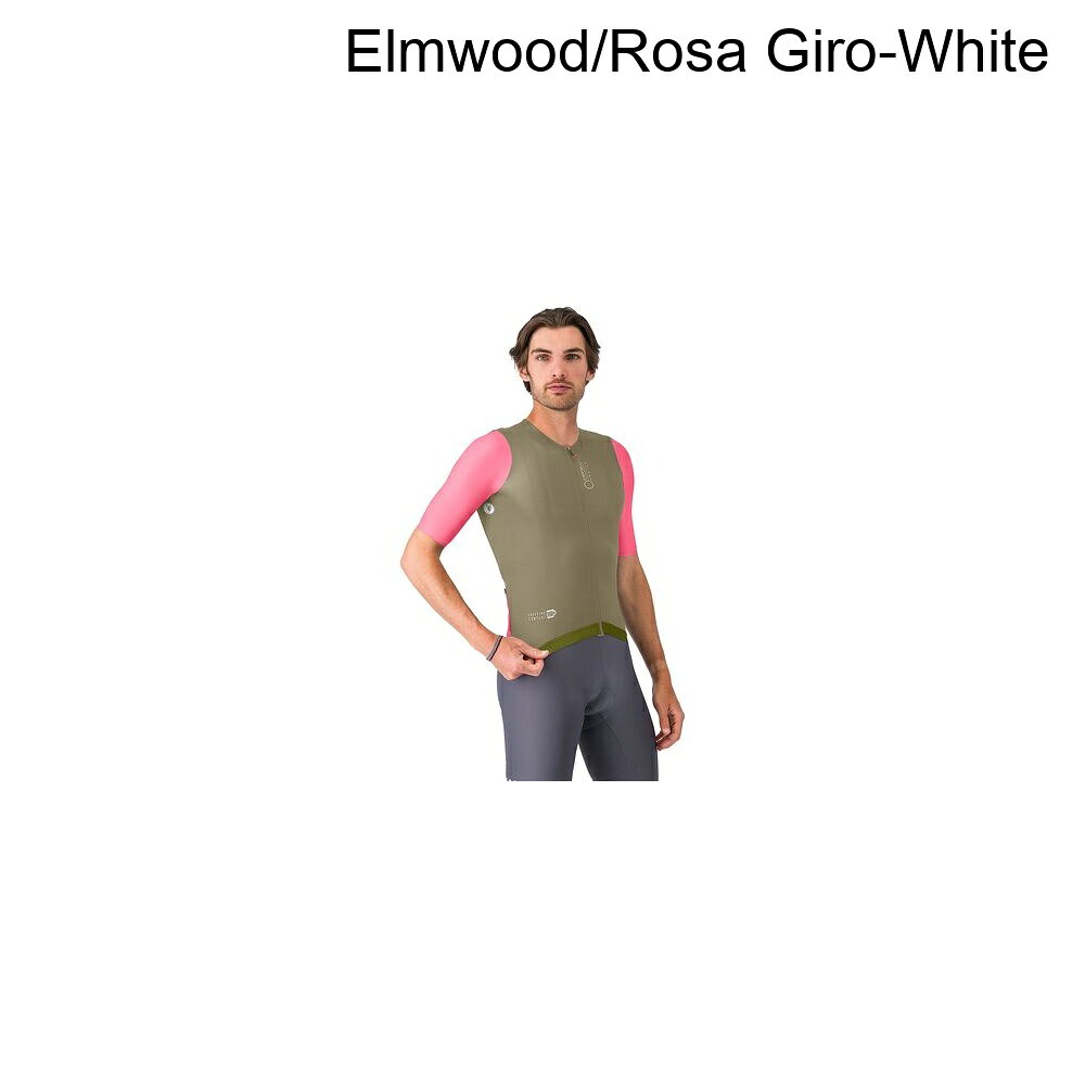 (取寄) カステリ メンズ ジャージ - メンズ Castelli men Corretto Jersey - Men's Elmwood/Rosa Giro-White