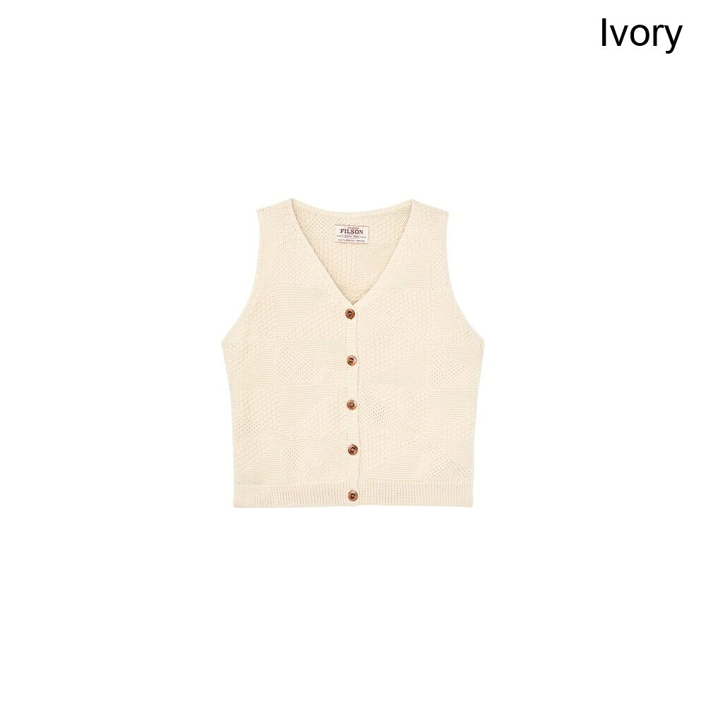 スウィートラグの(取寄) フィルソン レディース コットン セーター ベスト - ウィメンズ Filson women Cotton Sweater Vest - Women's Ivory｜アングル3