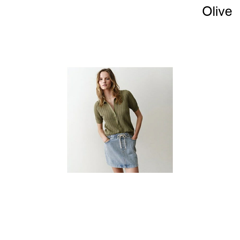 (取寄) マリンレイヤー レディース パイパー ニット リゾート シャツ - ウィメンズ Marine Layer women Piper Knit Resort Shirt - Women's Olive sweetrag-18439938 スウィートラグ サンプル画像2