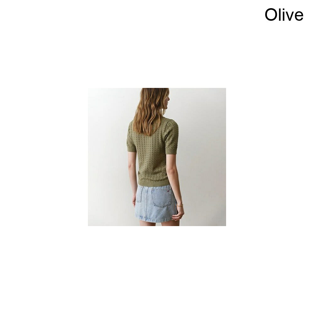 (取寄) マリンレイヤー レディース パイパー ニット リゾート シャツ - ウィメンズ Marine Layer women Piper Knit Resort Shirt - Women's Olive sweetrag-18439938 スウィートラグ サンプル画像3