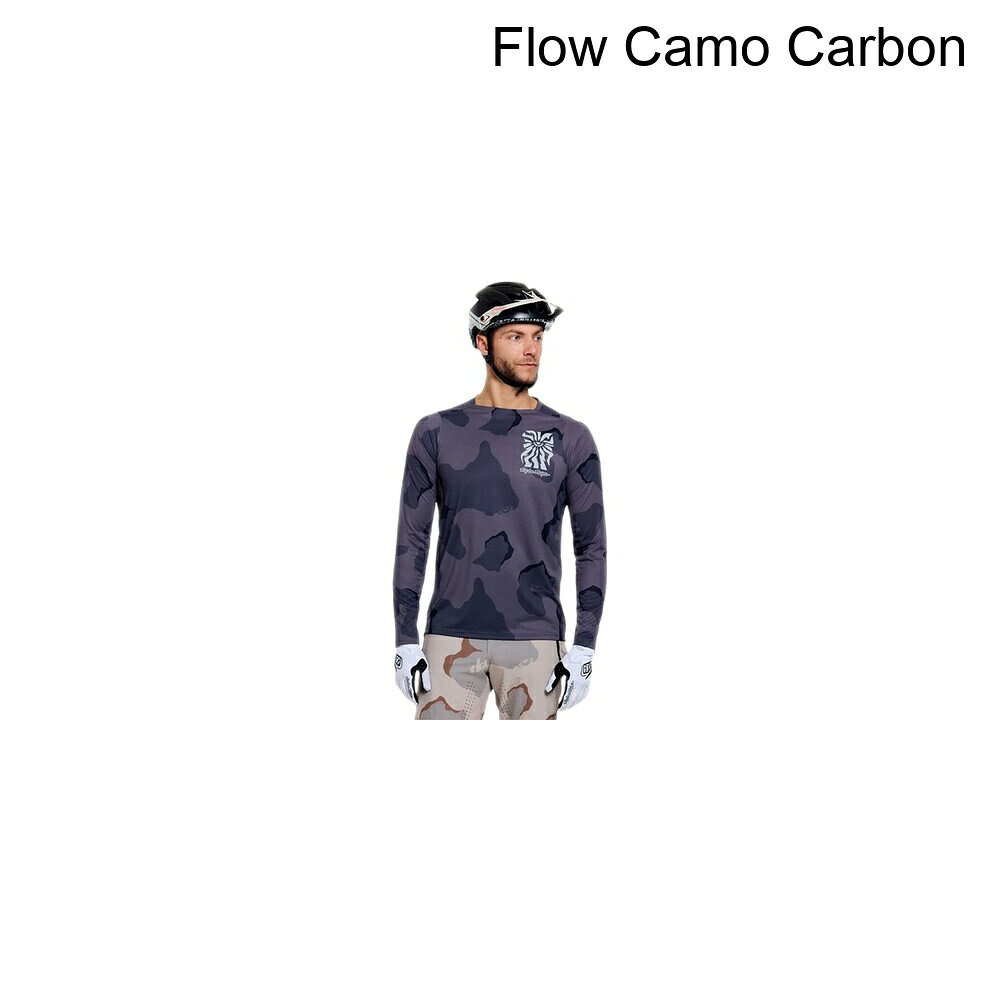 (取寄) トロイリーデザインズ メンズ スカイライン プロ ロング-スローブ ジャージ - メンズ Troy Lee Designs men Skyline Pro Long-Sleeve Jersey - Men's Flow Camo Carbon