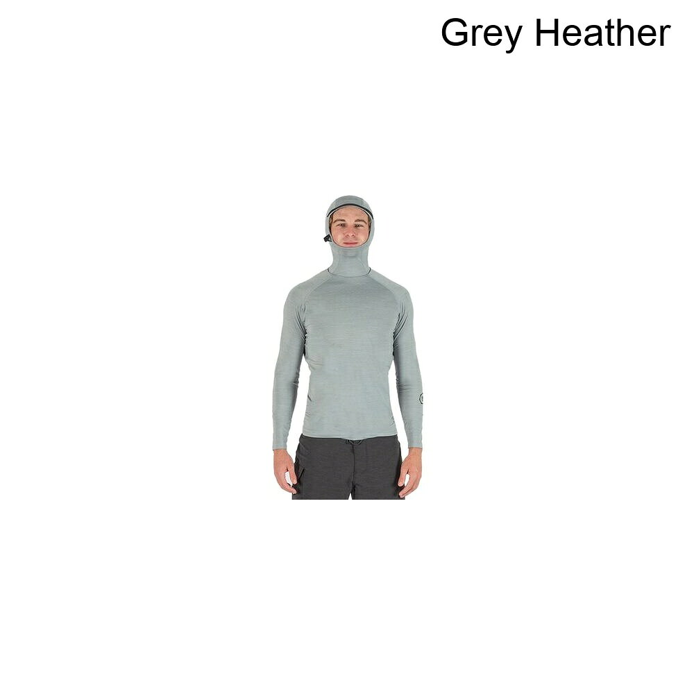 (取寄) ヴィスラ メンズ ウォーム シーズ エコ フーデット ライクラ ラッシュガード - メンズ Vissla men Warm Seas Eco Hooded Lycra Rashguard - Men's Grey Heather