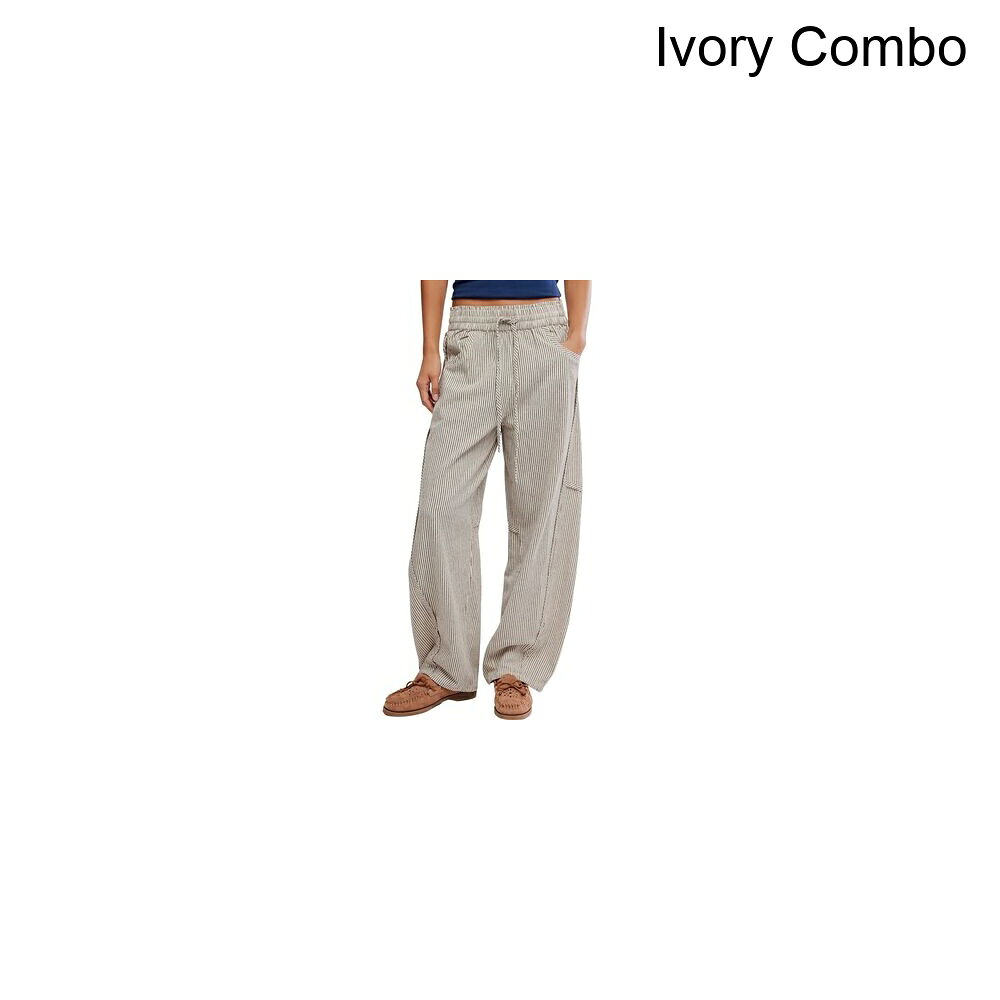 (取寄) フリーピープル レディース サムシング グッド プル-オン バレル パンツ - ウィメンズ Free People women Something Good Pull-On Barrel Pant - Women's Ivory Combo