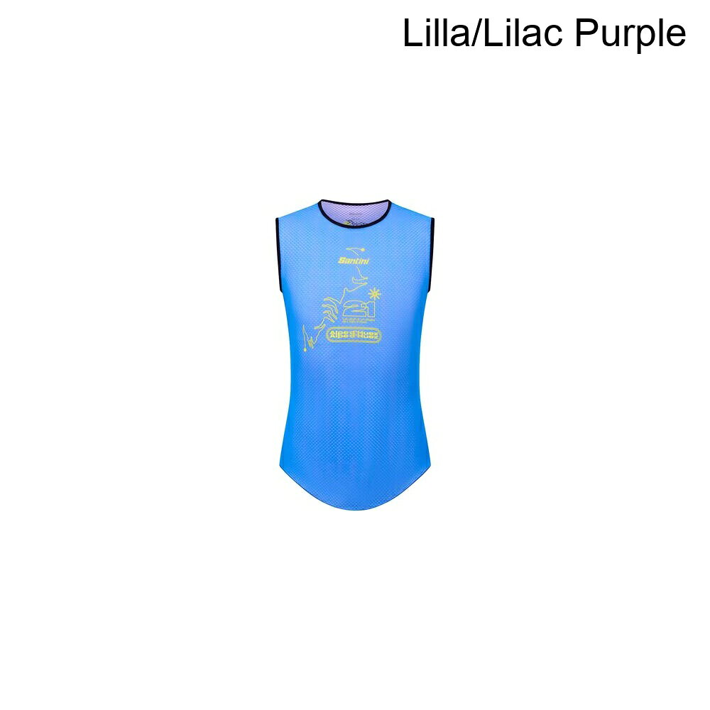 (取寄) サンティーニ メンズ TDF アルペ デュエズ ベースレイヤー— - メンズ Santini men TDF Alpe D'Huez Baselayer - Men's Lilla/Lilac Purple