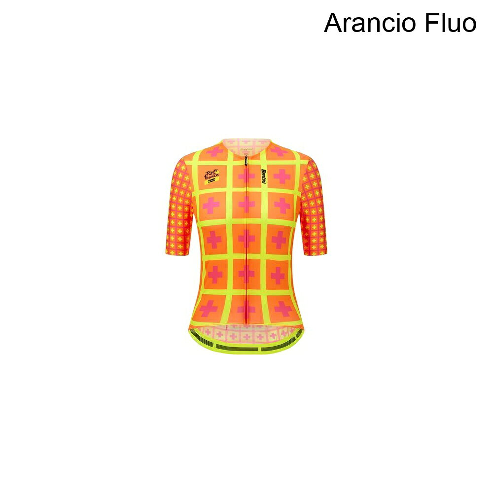 (取寄) サンティーニ メンズ TDF スイス ショートスリーブ ジャージ - メンズ Santini men TDF Suisse Short-Sleeve Jersey - Men's Arancio Fluo