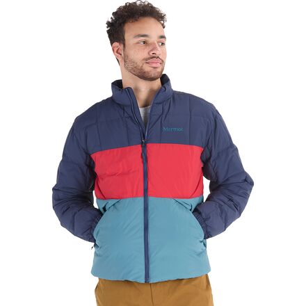 Jacket - (取寄) マーモット メンズ アレス ダウン ジャケット - メンズ Marmot men Ares Down Jacket - Men's Arctic Navy/Team Red/Moon River